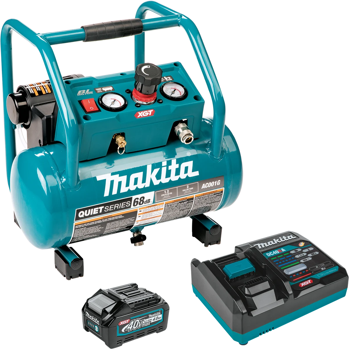 40V max XGT® Brushless Cordless 2 Gallon Quiet Series Compressor Kit (4.0Ah)