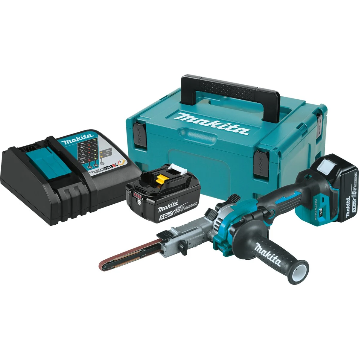 18V LXT® Lithium‑Ion Brushless Cordless 3/8" x 21" Detail Belt Sander