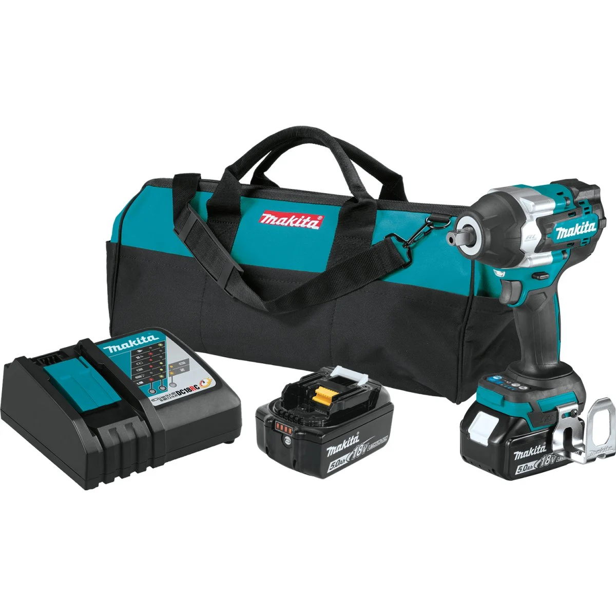 18V LXT® Lithium‑Ion Brushless Cordless 4‑Speed Mid‑Torque 1/2" Sq. Drive Impact Wrench w/ Detent Anvil