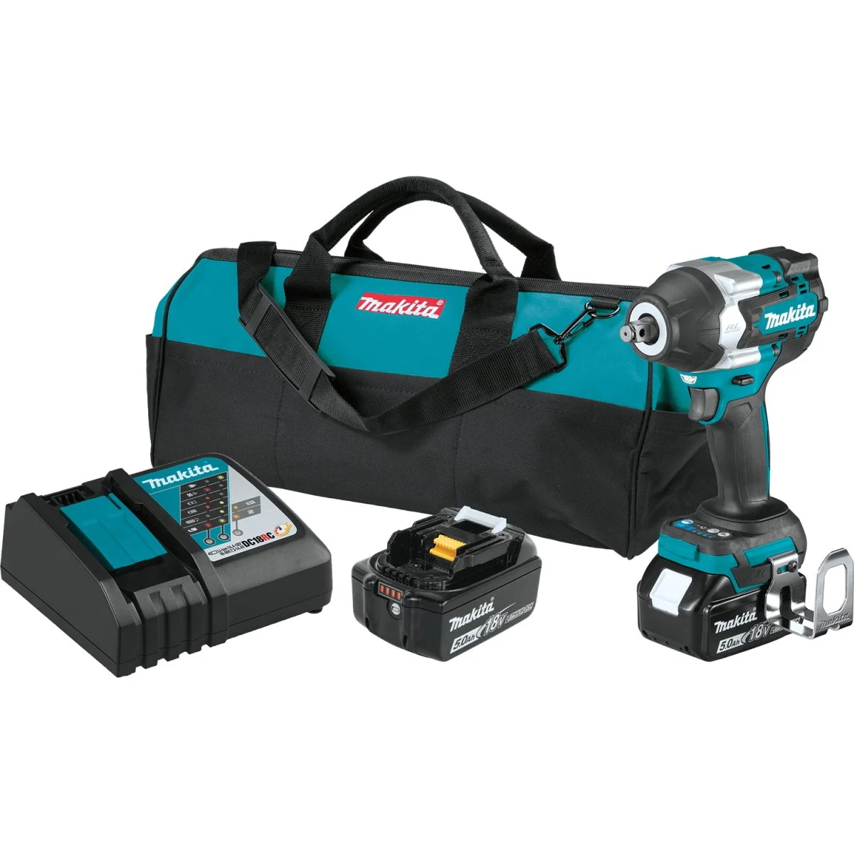 18V LXT® Lithium‑Ion Brushless Cordless 4‑Speed Mid‑Torque 1/2" Sq. Drive Impact Wrench w/ Friction Ring Anvil