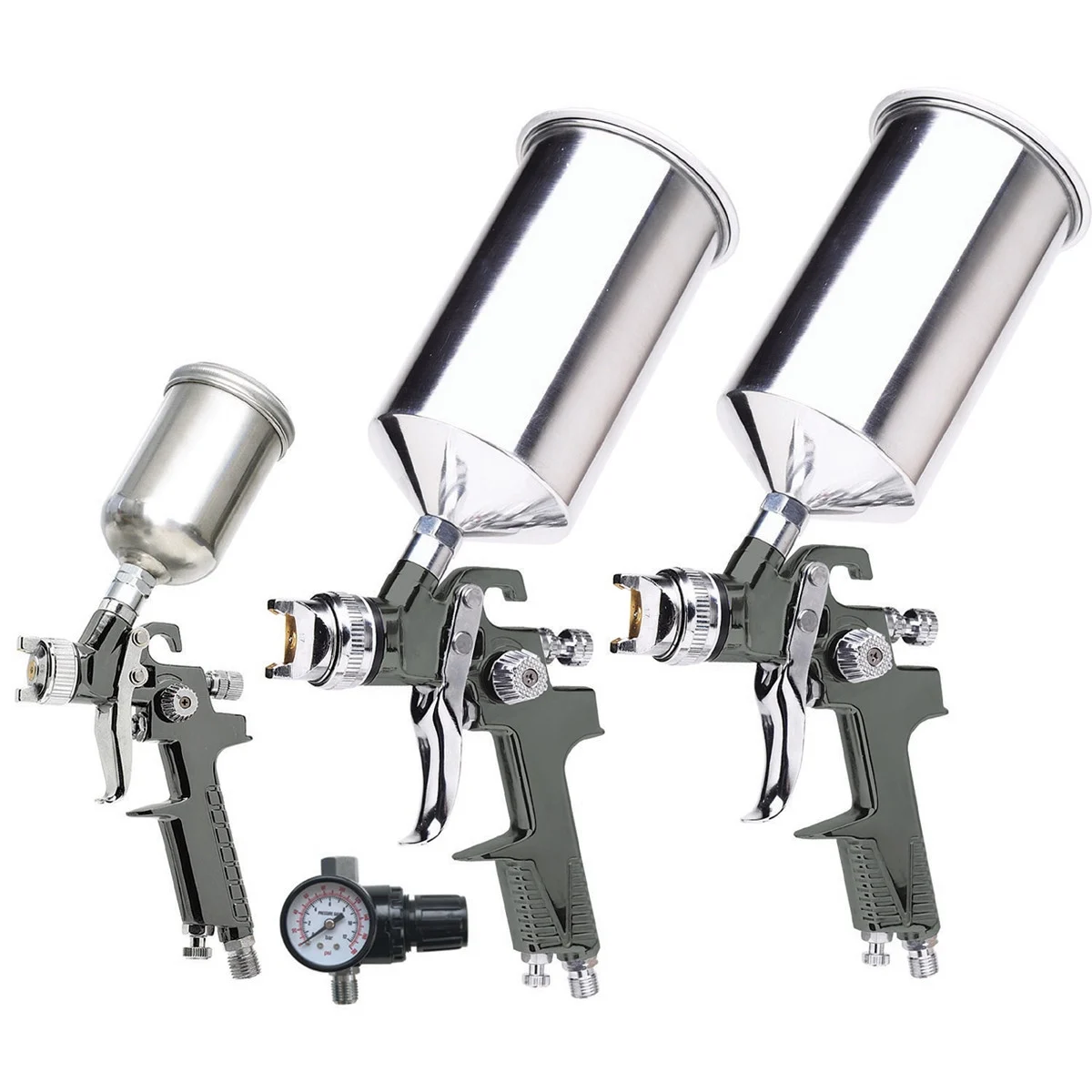 4 Pc. HVLP Gravity Feed Spray Gun Kit