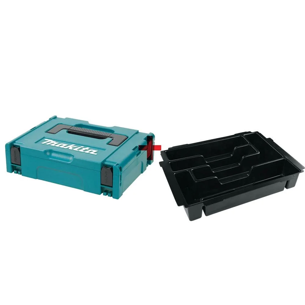 Makita 4-3/8 in. x 15-1/2 in. x 11-5/8 in. Small Interlocking Case with MAKPAC Insert Tray