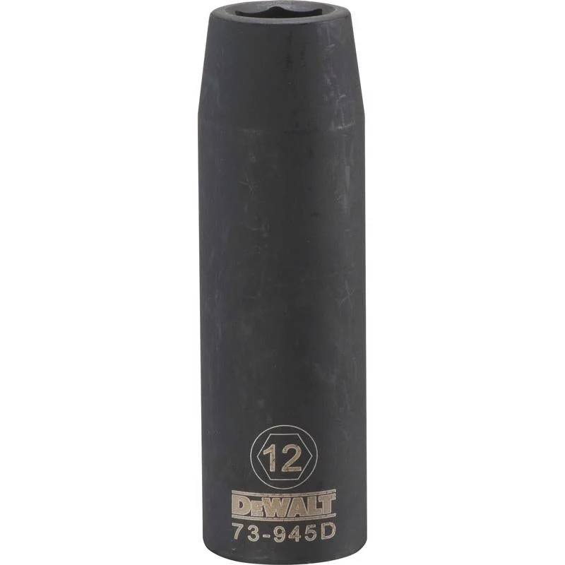 DeWalt 12 mm X 1/2 in. drive Metric 6 Point Deep Impact Socket 1 pc