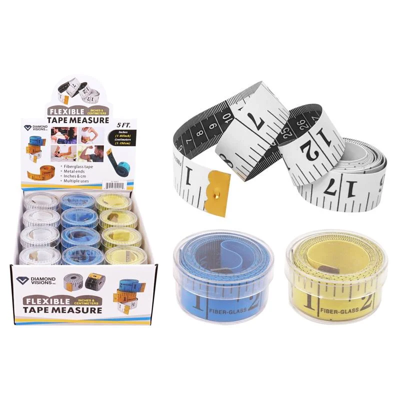 Diamond Visions 60 in. L X 1 in. W Fiberglass Long Tape Measure 1 pk, Pack of 36