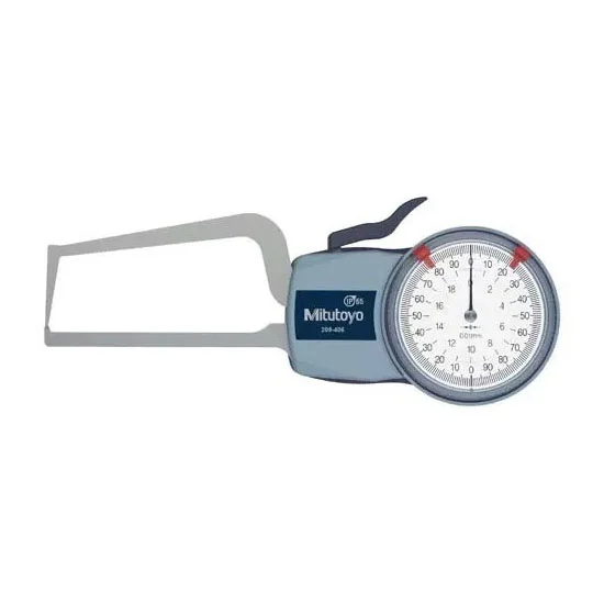 Mitutoyo 209-406 External Measurement Dial Caliper Gage, 0-20mm/2.5mm