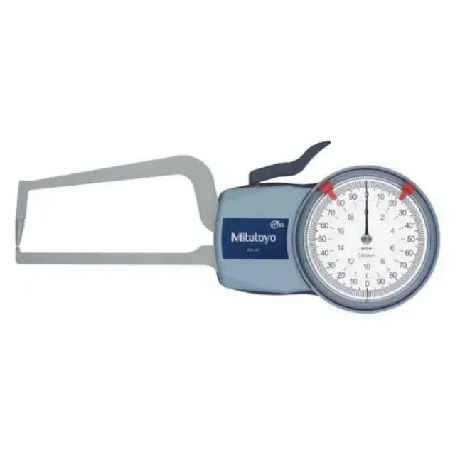 Mitutoyo 209-407 External Measurement Dial Caliper Gage, 0-20mm/7mm