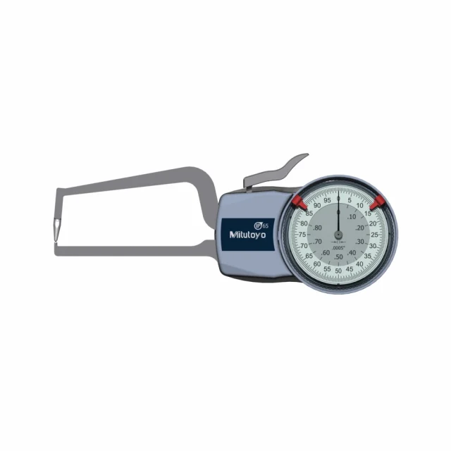 Mitutoyo 209-456 External Dial Measurement Caliper Gage, 0" Min Range