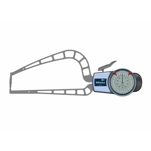 Mitutoyo 209-911 External Dial Caliper Gauge 0-50mm, 0.05mm