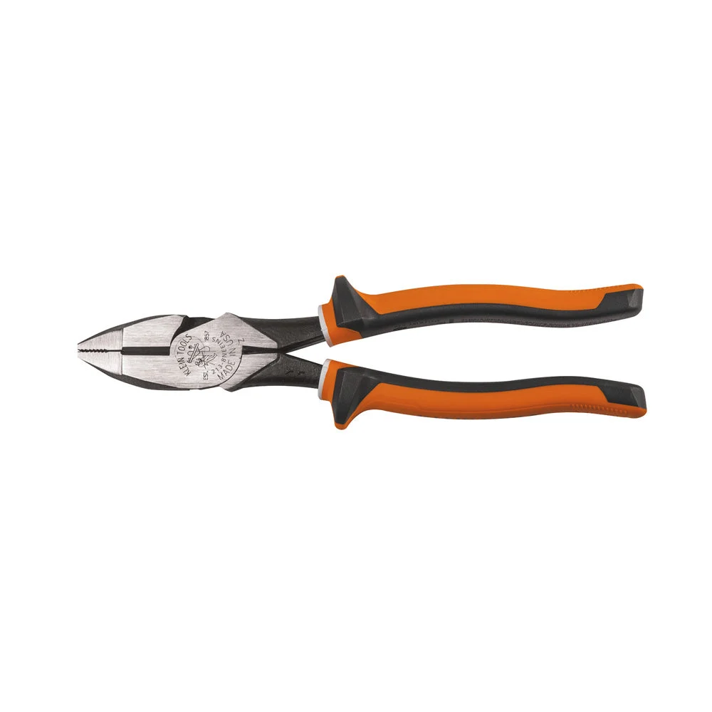 KLEIN TOOLS 8" Insulated New England Nose High Leverage Side Cutting Pliers