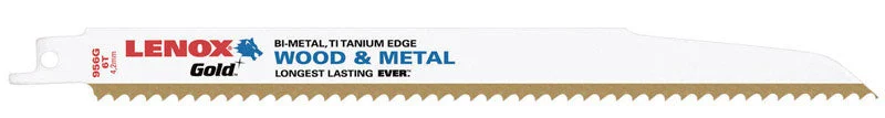 Lenox Gold 9 in. Bi-Metal Reciprocating Saw Blade 6 TPI 5 pk