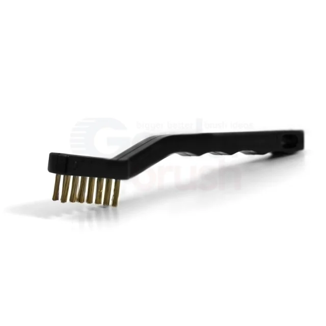 Gordon Brush 21B 3 x 7 Row 00.06" Brass Bristle Scratch Brush
