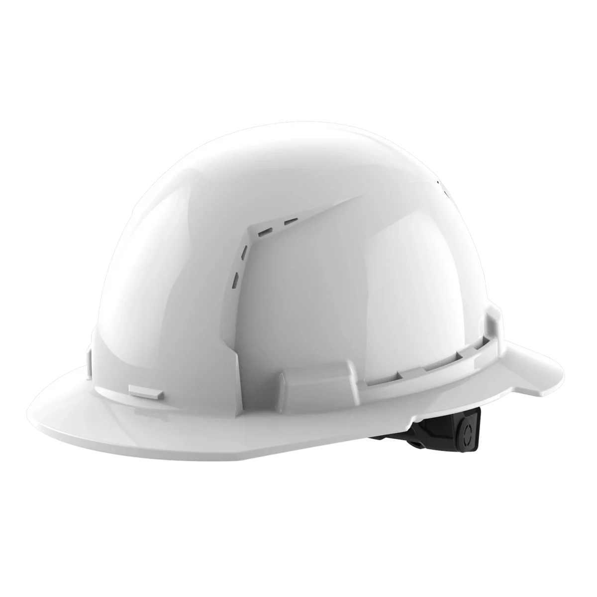 BOLT™ White Full Brim Vented Hard Hat w/6pt Ratcheting Suspension (USA) - Type 1, Class C