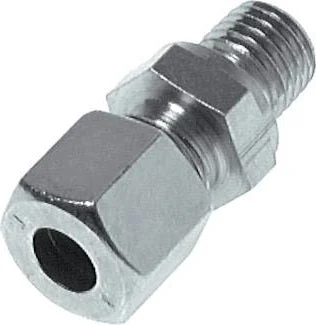 M22x1.5 Male x 10S Zinc plated Steel Straight Cutting Ring 630 Bar DIN 2353