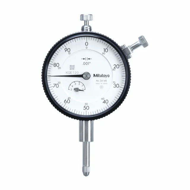 Mitutoyo 2414A Series 2 Dial Gauge, Lug Back, 0.5", 0.001"