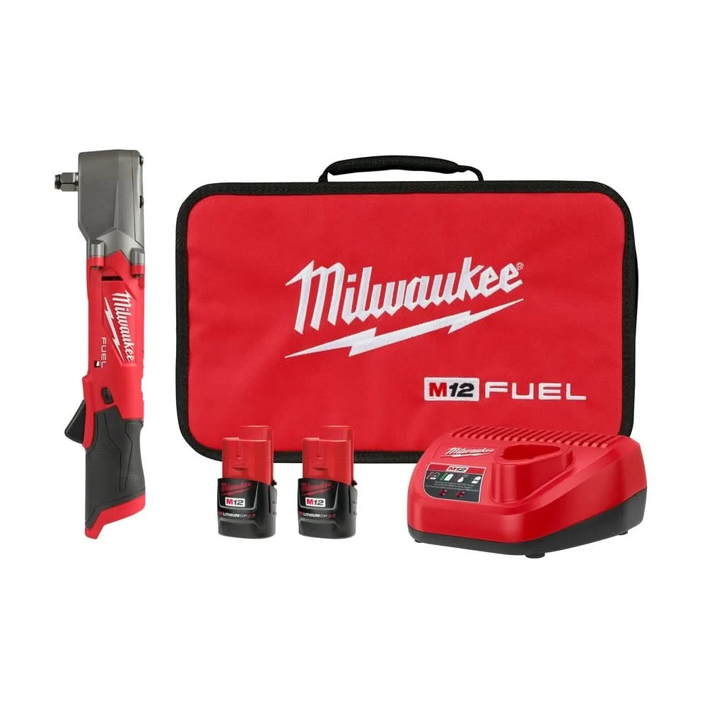 Milwaukee 2565-22 M12 FUEL 1/2-Inch Right Angle Impact Wrench 2.0Ah Kit