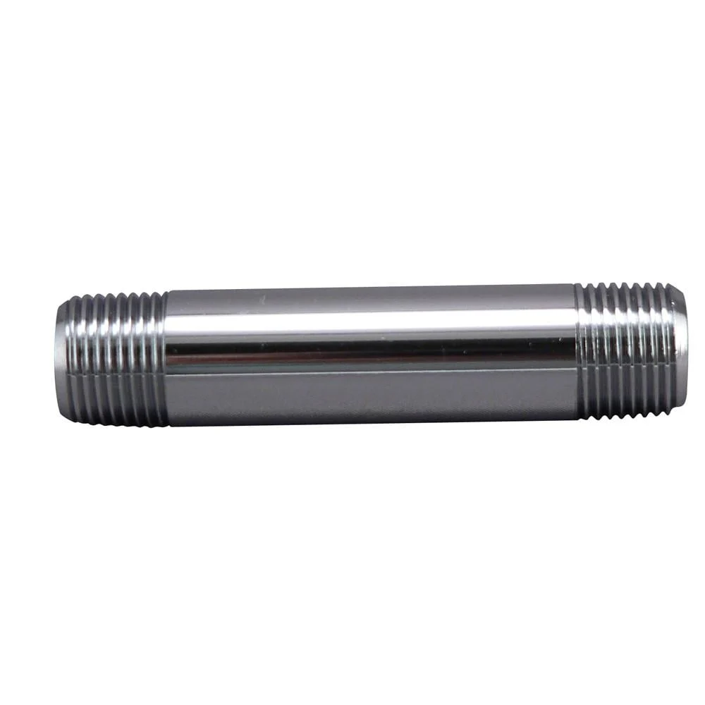 Plumb Pak Pipe Nipple 3/8" IPS in. X 3/8" D IPS Polished Chrome Brass 3" L Chrome Plated
