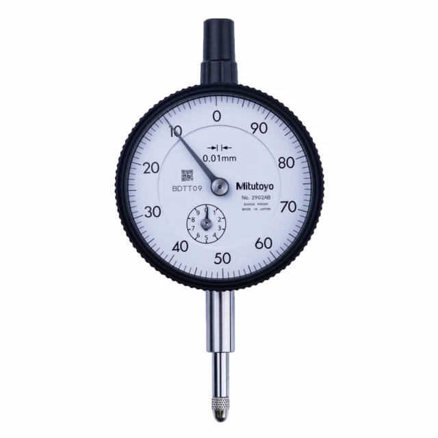 Mitutoyo 2902A Series 2 Dial Gauge, Lug Back, 10mm, 0.01mm