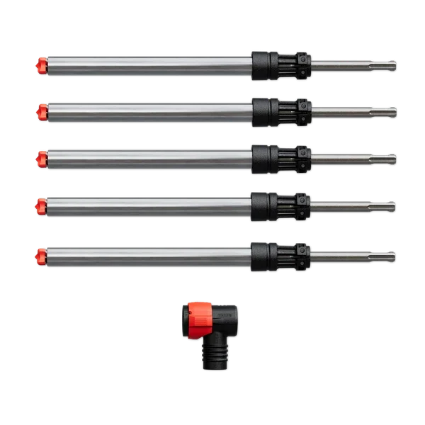 1/2" x 4" x 10" AMPED™ Rebar Demon™ SDS-Plus 4-Cutter Full Carbide Head Dust Extraction Hammer Drill Bit (5-Pack)