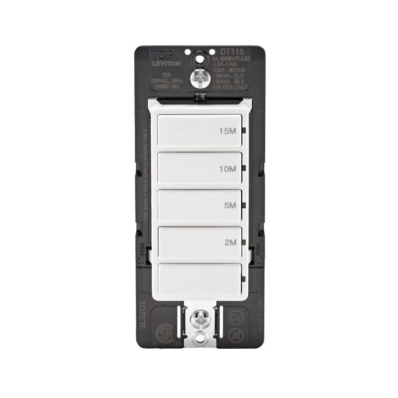 Leviton Decora Indoor Wall Switch Timer 120 V White