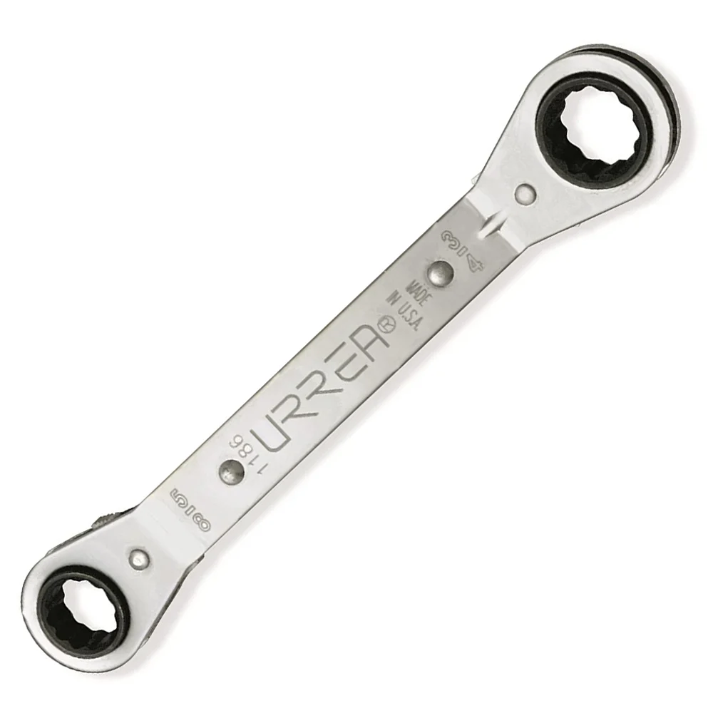 URREA Offset Ratcheting Box-End Wrench 1/2 x 9/16,12 Point,1183