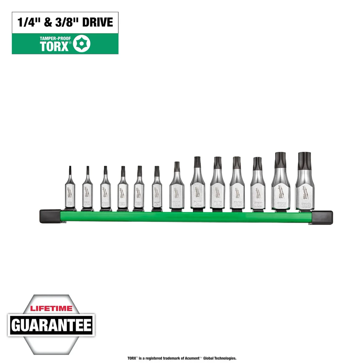 13pc 1/4” and 3/8” Drive Tamper Proof TORX® Bit Socket Set