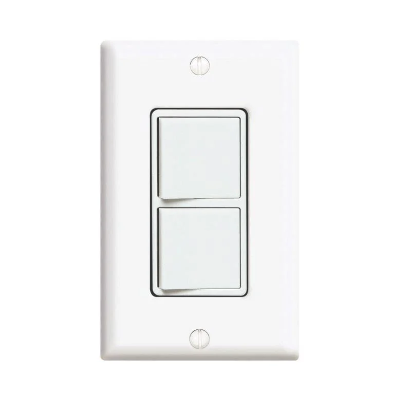 Leviton Decora 15 amps Single Pole Rocker Grounding Switch White 1 pk