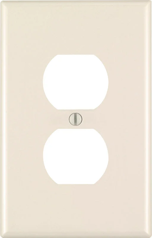 Leviton Almond 1 gang Nylon Duplex Wall Plate 1 pk, Pack of 20