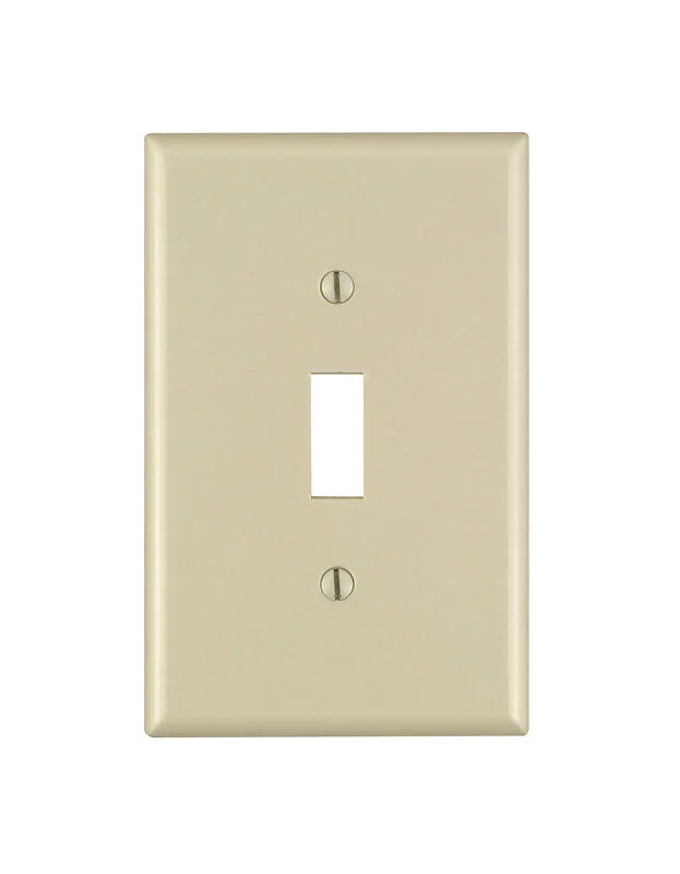 Leviton Ivory 1 gang Thermoset Plastic Toggle Wall Plate 1 pk, Pack of 20