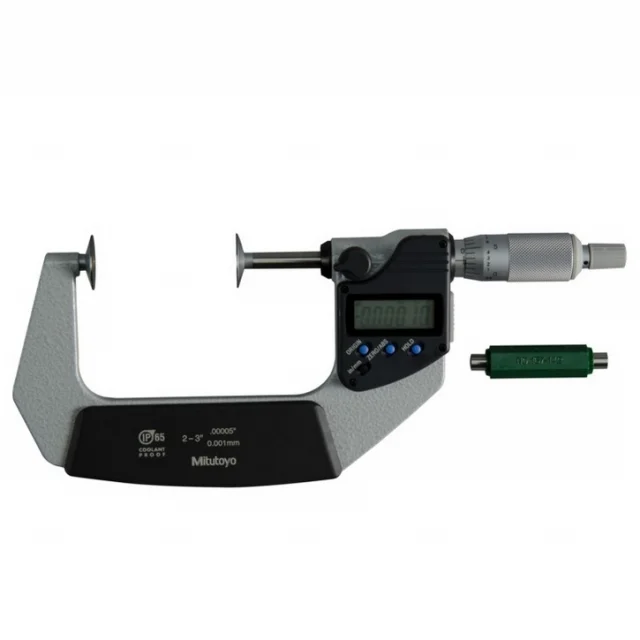 Mitutoyo 323-352-30 Digimatic Digital Micrometer, 2-3", Disk=20 mm