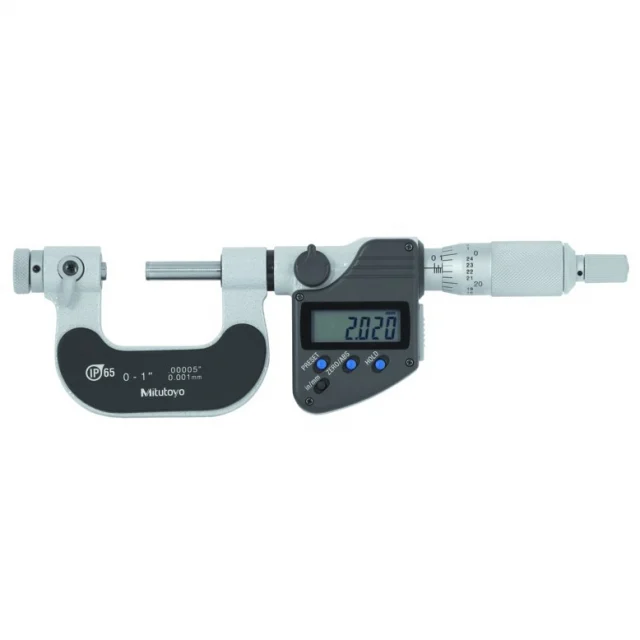 Mitutoyo 326-352-30 Digimatic Digital Screw Thread Micrometer, 1-2"