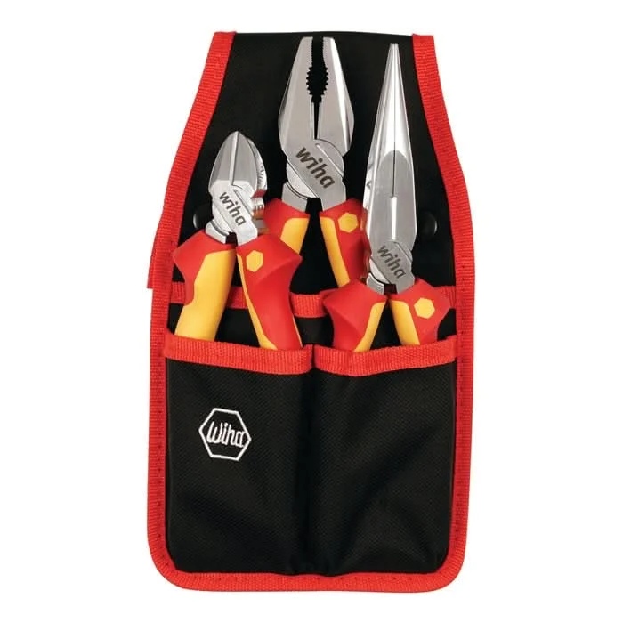 Wiha 32873 3-Piece Insulated Pliers-Cutters Set