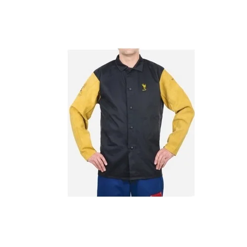 Weldas 33-80604XL Jacket Navy Blue w/Leather Sleeve