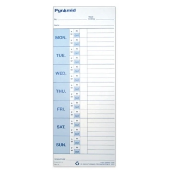 Pyramid Time 331-11M Time Cards for Pyramid 1000 & 2000