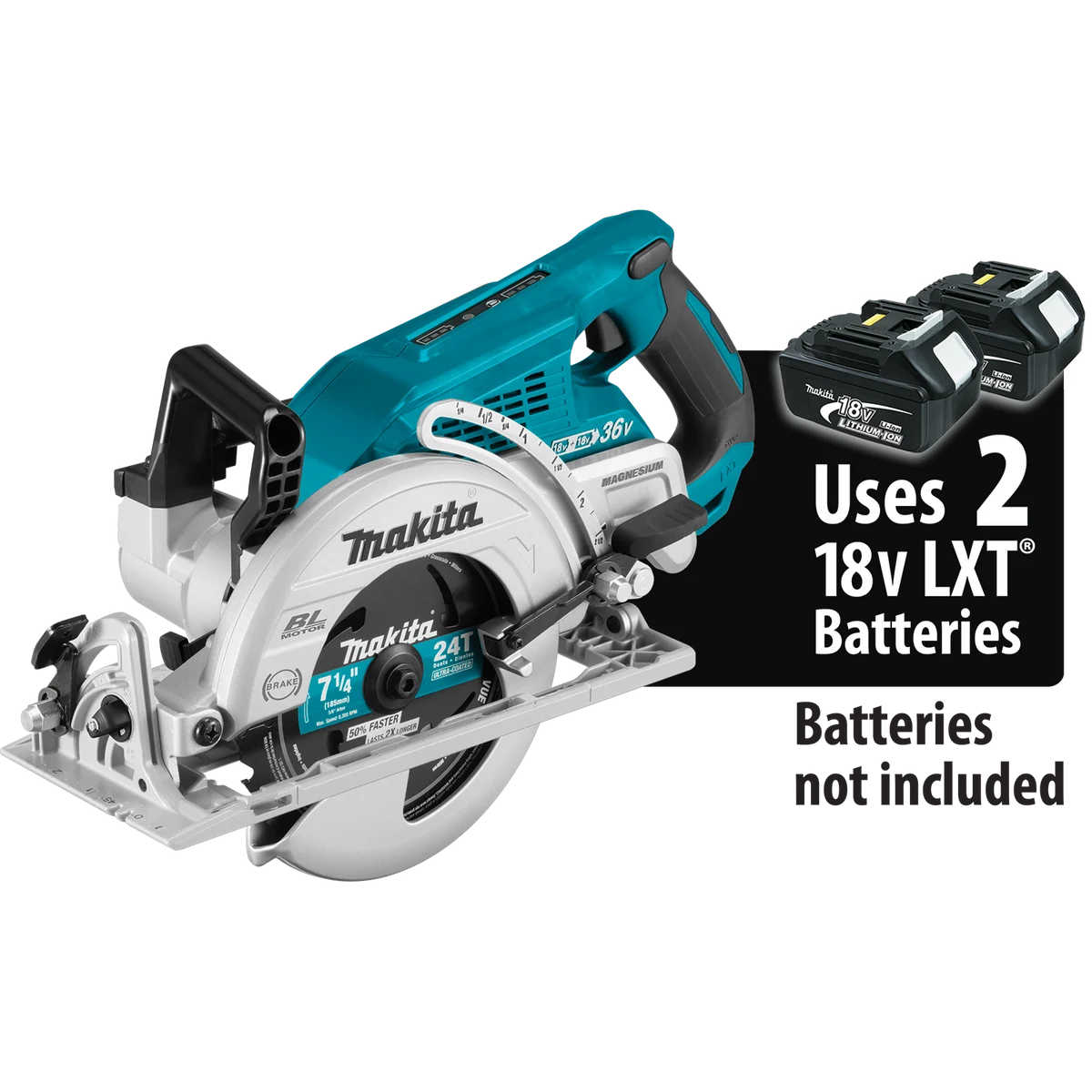 36V (18V X2) LXT® Brushless Rear Handle 7‑1/4" Circular Saw, Tool Only