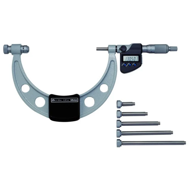 Mitutoyo 340-720 Digimatic Digital Micrometer with Anvil, 12-18"