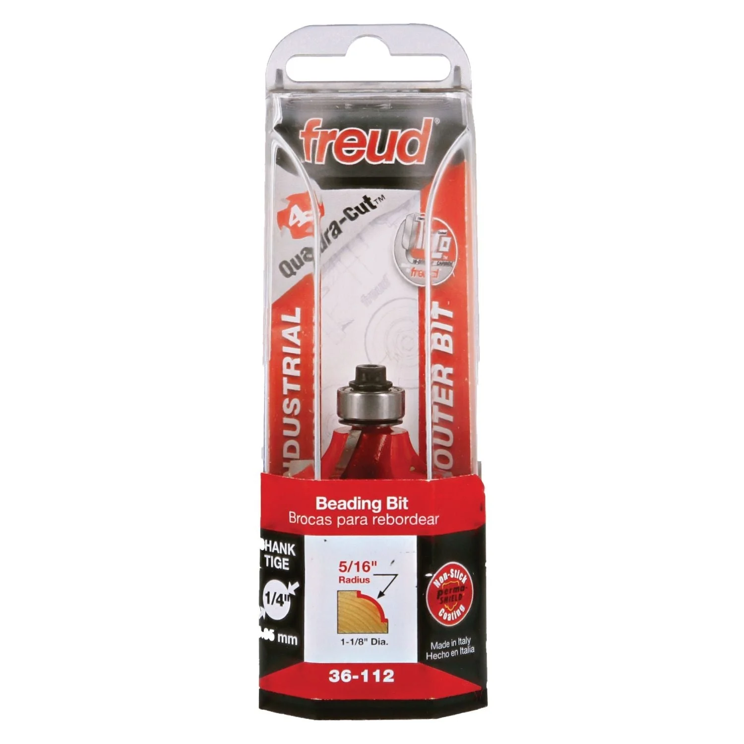 Freud 36-112 5/16-Inch Radius Beading Router Bit (Quadra-Cut)