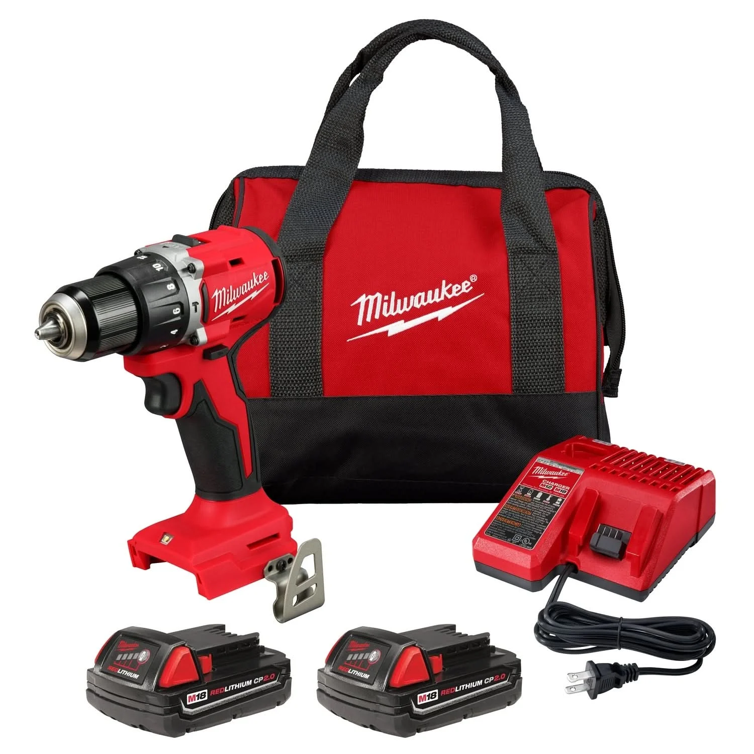 Milwaukee 3602-22CT M18 Compact Brushless 1/2" Hammer Drill Kit