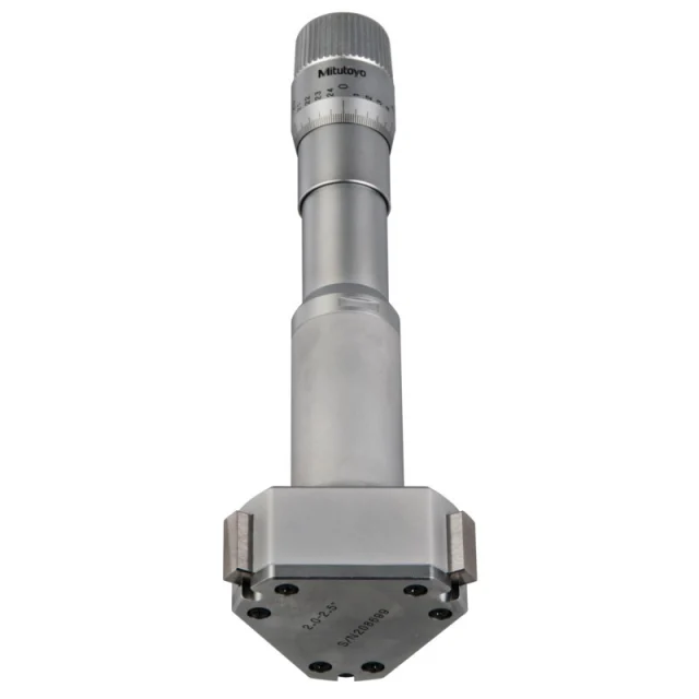 Mitutoyo 368-870 Holtest Type II 3-Point Internal Micrometer, 2.5"