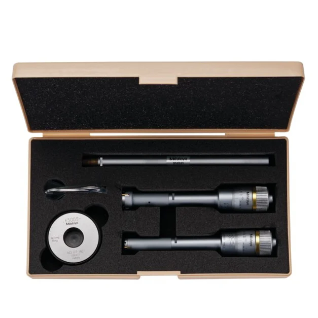 Mitutoyo 368-917 Holtest 3-Point Internal Micrometer Set, 0.5-0.8"