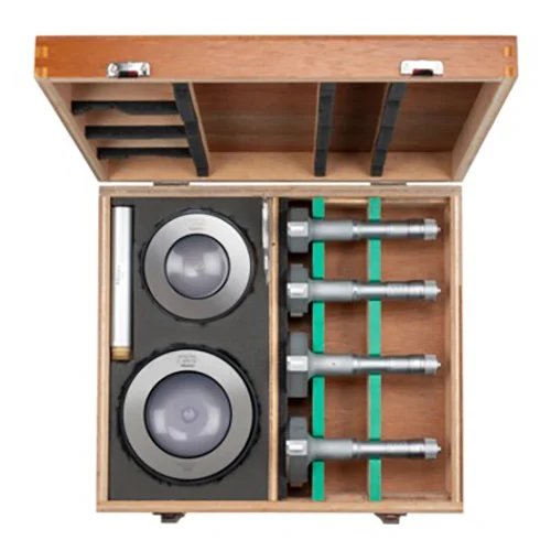 Mitutoyo 368-995 Holtest 3-Point Internal Micrometer Set, 0.5-0.8"