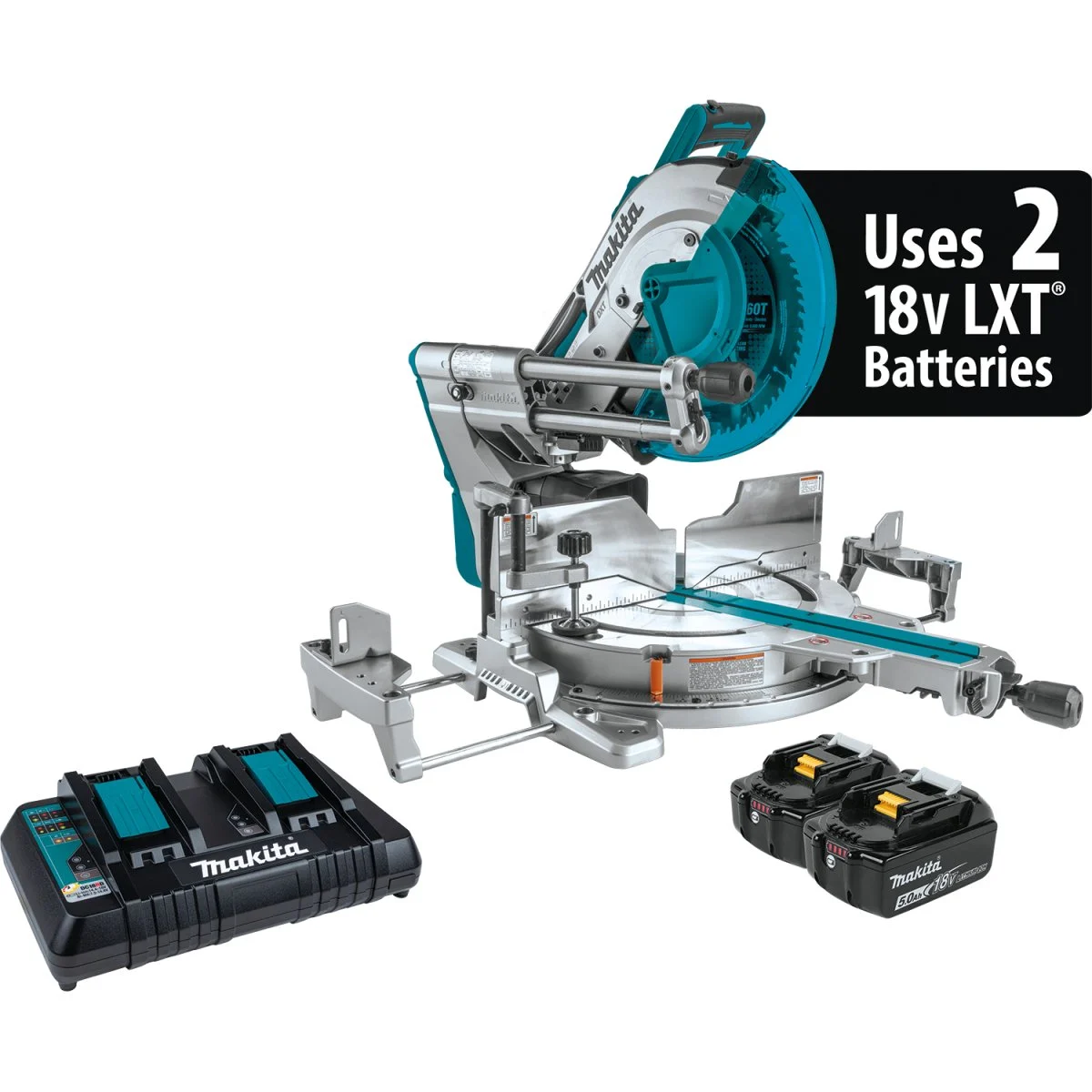 36V (18V X2) LXT® Brushless 12" Dual‑Bevel Sliding Compound Miter Saw, AWS® Capable and Laser