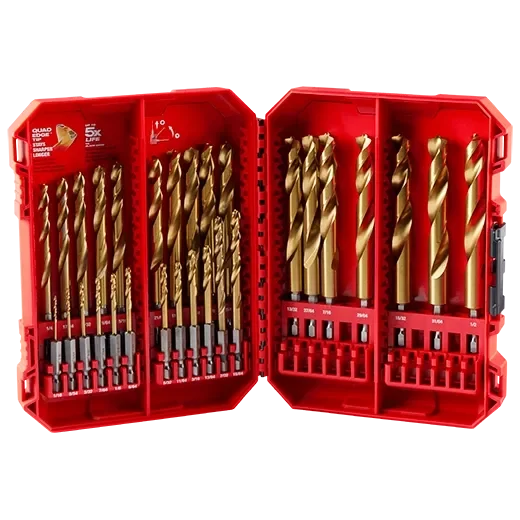 29PC SHOCKWAVE™ Impact Duty RED HELIX™ Titanium Drill Bit Set