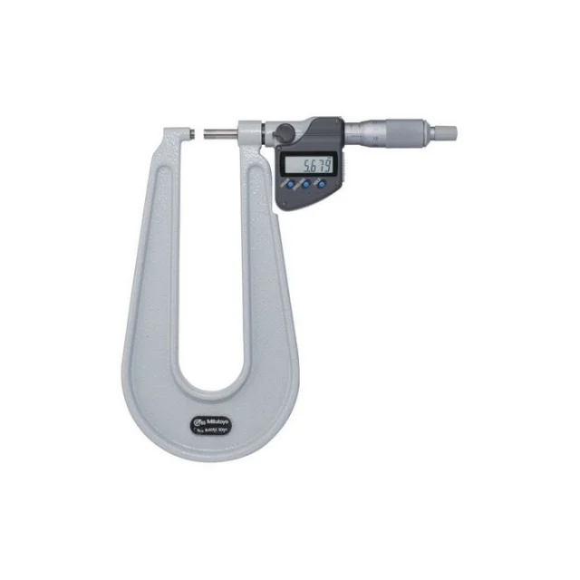 Mitutoyo 389-251-30 Digimatic Sheet Metal Micrometer, 0-25mm/F-F
