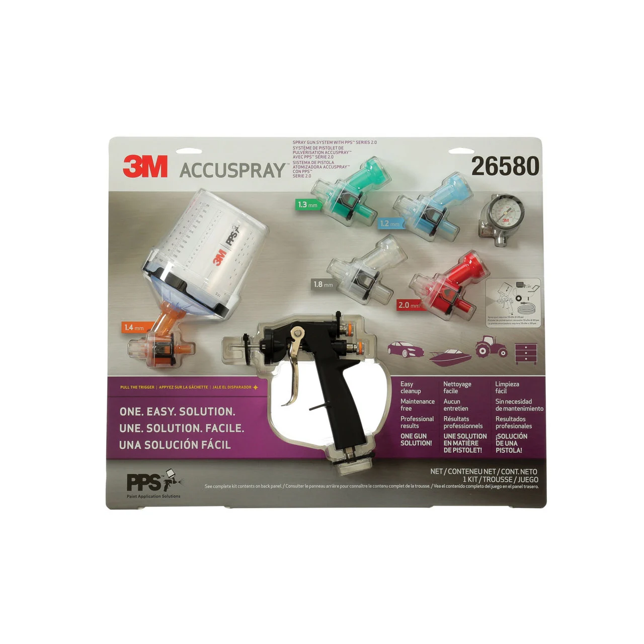 Accuspray ONE Spray Gun System with PPS Series 2.0 Spray Cup System 3M-26580