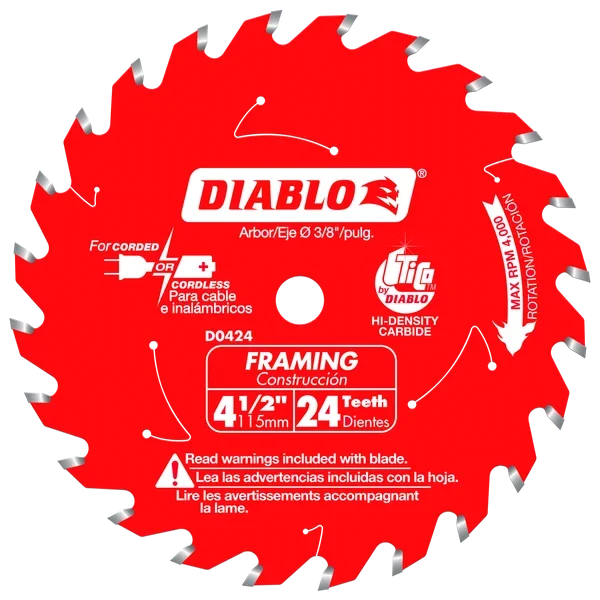 4-1/2" x 24-Teeth Framing Saw Blade for Wood