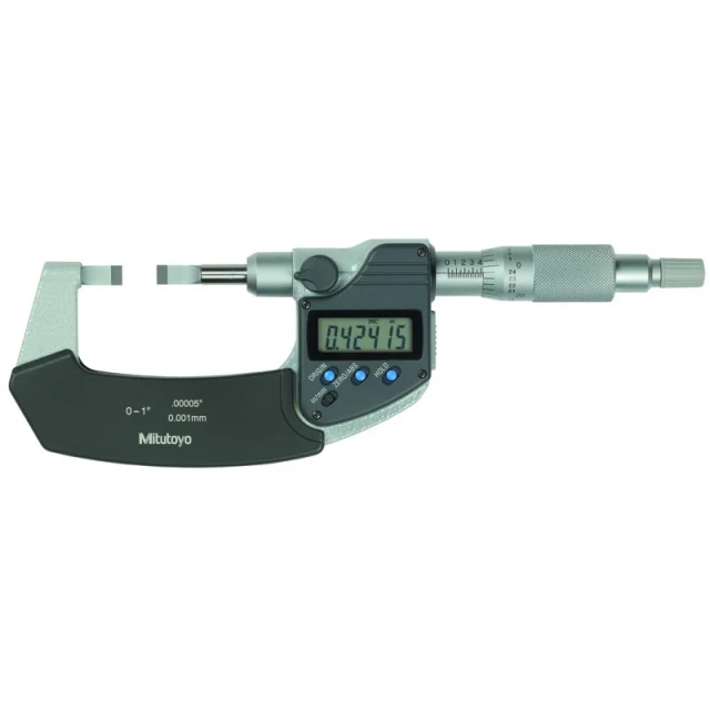 Mitutoyo 422-371-30 Digimatic Digital Micrometer, 0-1", Anvil Type D