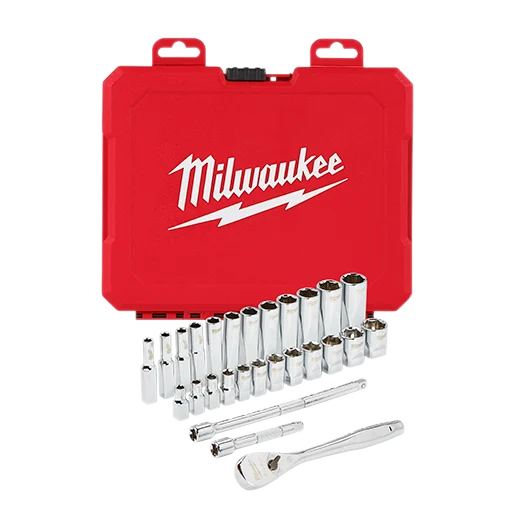 1/4 in. Drive 28 pc. Ratchet & Socket Set - Metric