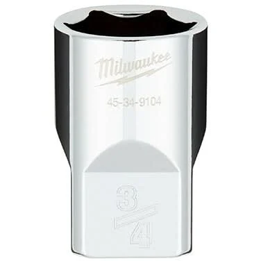 Milwaukee 45-34-9104 1/2" Drive 3/4" SAE 6-Point Socket with FOUR FLAT Sides