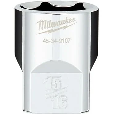 Milwaukee 45-34-9107 1/2" Drive 15/16" SAE 6-Point Socket with FOUR FLAT Sides