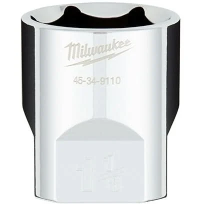 Milwaukee 45-34-9110 1/2" Drive 1-1/8" SAE 6-Point Socket with FOUR FLAT Sides